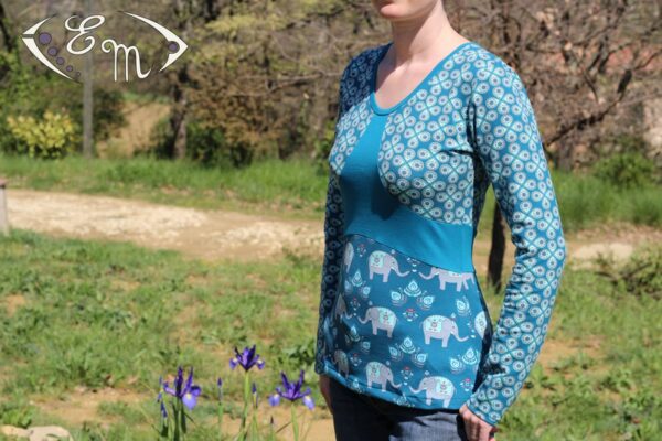 erine erine patron couture femme robe debardeur top sous pull rondeurs fine empiècement