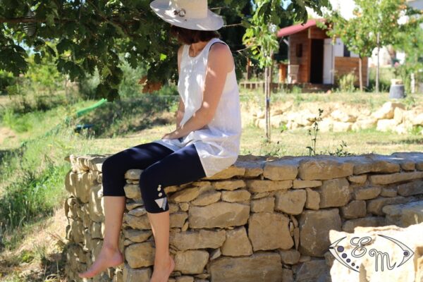 nolina etoffe malicieuse patron couture femme jersey legging triangle découpes boutons liberty élastiques