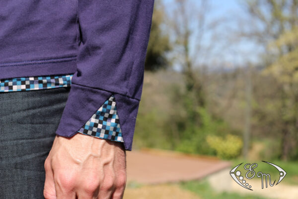 aconit sous pull col plis jersey patron homme couture