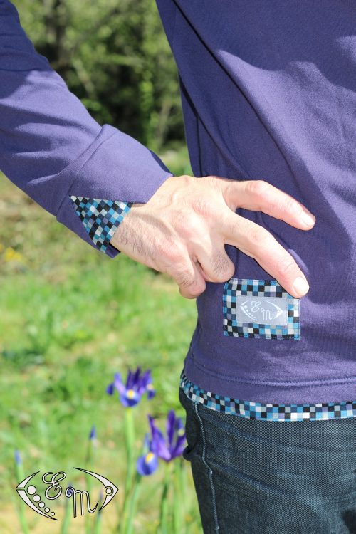 aconit sous pull col plis jersey patron homme couture
