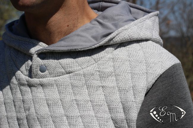 aconit patron homme etoffe malicieuse couture sous pull sweat jersey moleton col marin capuche plis