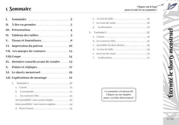 éternité shorty sommaire Éternité le shorty menstruel