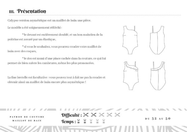 CALYPSO ASYMETRIQUE explications_Page_2 Calypso femme : version asymétrique