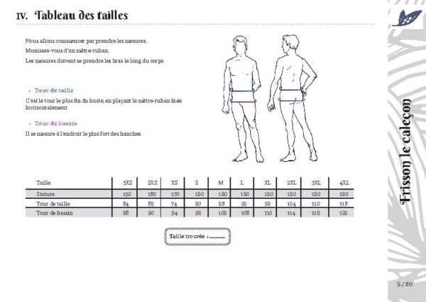 FRISSON le caleçon homme Explications_Page_3 Frisson 3XS-4XL